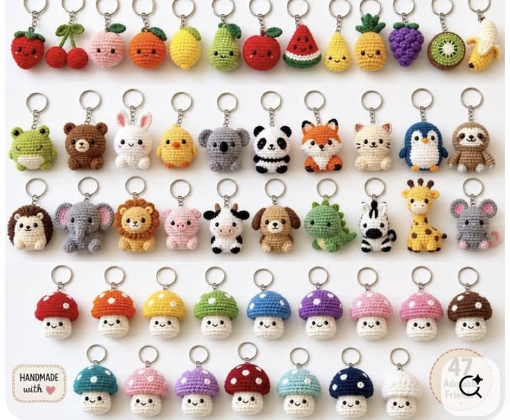 Cute Crochet Keychains – Handmade Mini Charms